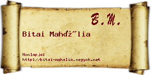 Bitai Mahália névjegykártya